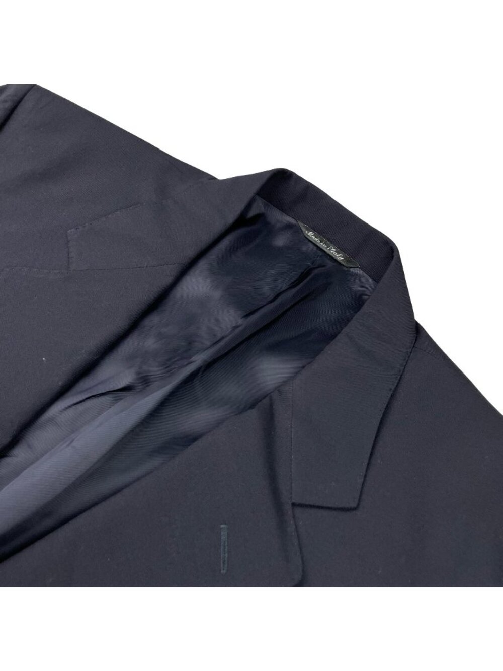Canali Men’s 100% Wool 2-Button Gold Buttons Blazer Navy Blue • Italy • 44L US